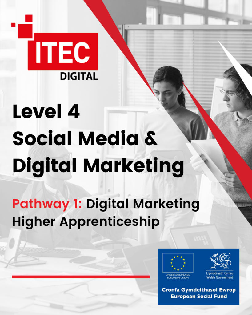 ITeC Digital Training Level 4 Digital Marketing Higher Apprenticeship Wales